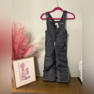 Kids gray snow bib pants!